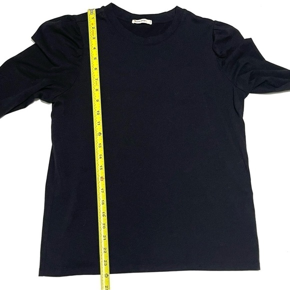 Marine Layer Woman Black Organic Cotton Long Sleeve Crew Neck Top Size M - Picture 9 of 12